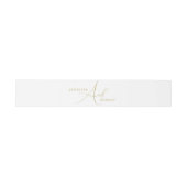 Gold Script-kalligrafie op witte achtergrond Uitnodigingen Wikkel (Vlak)