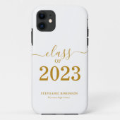Gold Script-klasse van 2023-Afstuderen Case-Mate iPhone Case (Achterkant)