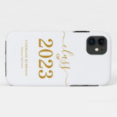 Gold Script-klasse van 2023-Afstuderen Case-Mate iPhone Case (Achterkant (horizontaal))
