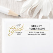 Gold Script-klasse van 2025 Afstudeerder Etiket (Insitu)