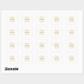 Gold Script Klasse van 2025 Graduation Party Vierkante Sticker (Vel)