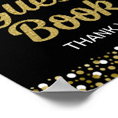 Gold Script Log het Afstudeerder van het gastboek Poster (Hoek)