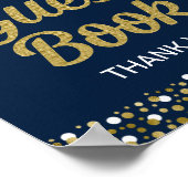 Gold Script Log het Afstudeerder van het gastboek  Poster (Hoek)