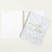 Gold Script Marble Miss aan Mrs Bridal Wedding Planner (Display)
