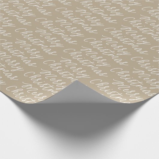 GOLD SCRIPT MERRY CHRISTMAS WRAPPINGPAPIER CADEAUPAPIER (Hoek)