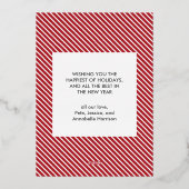 Gold Script Merry kerstFolie Holiday Kaart (Achterkant)