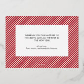 Gold Script Merry kerstFolie Holiday Kaart (Achterkant)