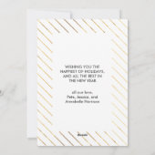 Gold Script Merry-kerstkaart in Faux Foil Feestdagenkaart (Achterkant)