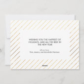 Gold Script Merry-kerstKaart in Faux-Folie Feestdagenkaart (Achterkant)