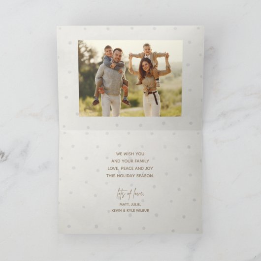 Gold Script Merry Six Photo Kaart (Binnen)