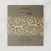Gold Script Modern Chic Rustic Kraft Trouwtafel Plaatskaartje (Buitenkant ongevouwen)