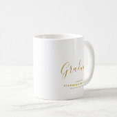 Gold Script Modern Gradun Party Favor Koffiemok (Voorkant rechts)