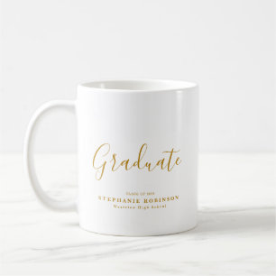 Gold Script Modern Gradun Party Favor Koffiemok