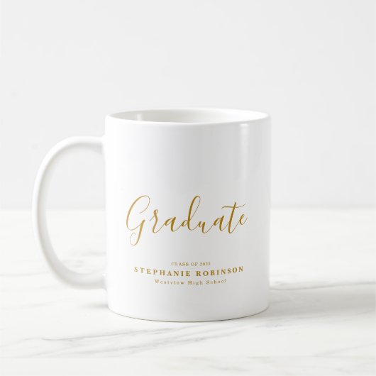 Gold Script Modern Gradun Party Favor Koffiemok (Links)