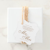 Gold Script Mr. en Mrs Wedding Bedankt Bericht Bedankjes Labels (In situ)