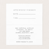 Gold Script Naam Hair Stylist Afspraak Herinnering Visitekaartje (Binnenkant ongevouwen)