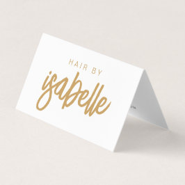 Gold Script Naam Hair Stylist Afspraak Herinnering Visitekaartje