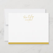 Gold Script-naam met randontwerp Notitiekaartje (Voorkant)