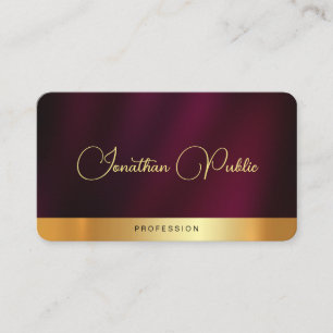 Gold Script Naam Tekst Professioneel Modern Elegan Visitekaartje
