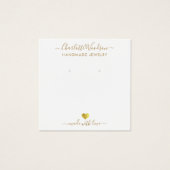 Gold Script Name Earning Jewelry Display Kaart (Voorkant)