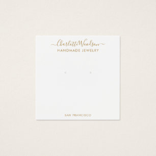 Gold Script Name Earning Jewelry Display Kaart