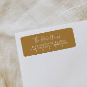 Gold Script Name Return-adreslabels Etiket