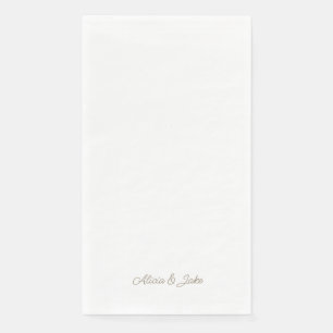 Gold Script Namen Gepersonaliseerde bruiloft Servet