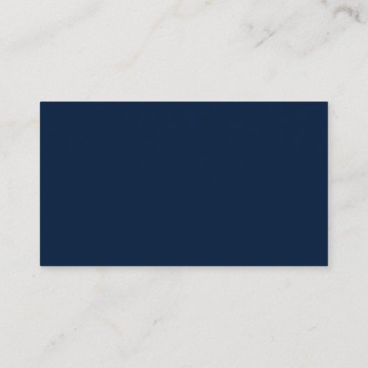 Gold Script Navy Blue QR Code Weddenschap RSVP Informatiekaartje (Achterkant)