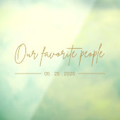 Gold Script Onze favoriete mensen Trouwsticker Raamsticker (Vel 3)