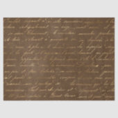 Gold Script op bruine ontkoppeling Tissuepapier (Voorkant)
