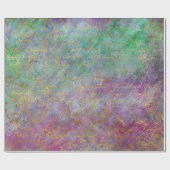 Gold Script op Paars en groen Cadeaupapier (Vlak)