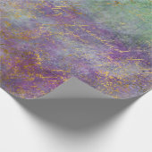 Gold Script op Paars en groen Cadeaupapier (Hoek)