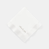 Gold Script Paar Namen Gepersonaliseerde bruiloft Servet (Hoek)