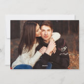 Gold Script Pas getrouwd Vakantie Zwart-wit Foto Feestdagenkaart (Achterkant)