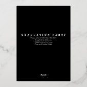 Gold Script Photo Afstuderen-Sjabloon Folie Uitnodiging (Achterkant)