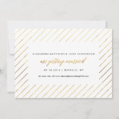 Gold Script Photo Save the Date in Faux Folie (Achterkant)