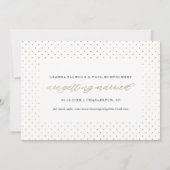 Gold Script Photo Save the Date in Faux Folie (Achterkant)