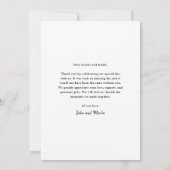 Gold Script Photo Wedding Bedankkaart (Achterkant)