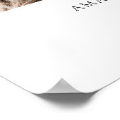 Gold Script Photo Weduwrepetitie Dinner Welcome Poster (Hoek)