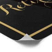 Gold Script Retirement Party Foto Welkom Teken Poster (Hoek)