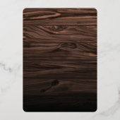 Gold Script Rustic Save the Date Wedding Folie Uitnodiging (Achterkant)