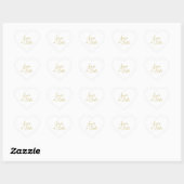 Gold Script Save the Date Heart Sticker – Elegant (Vel)