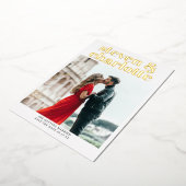 Gold script save the date wedding photo folie uitnodiging (Gedraaid)