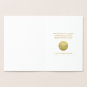 Gold Script Season's Greetings Business Holiday Folie Kaarten (Binnen)