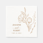 Gold Script-servetten | Elegante Trouwtafel Decor Servet (Voorkant)