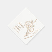 Gold Script-servetten | Elegante Trouwtafel Decor Servet (Hoek)