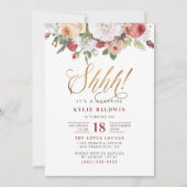 Gold Script Shhh! Het is een verrassende feestdag Kaart (Voorkant)