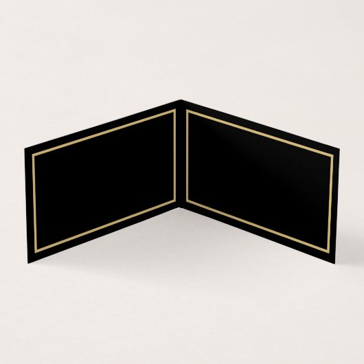 Gold Script Typografie Black Table Numbers Kaart (Binnen)