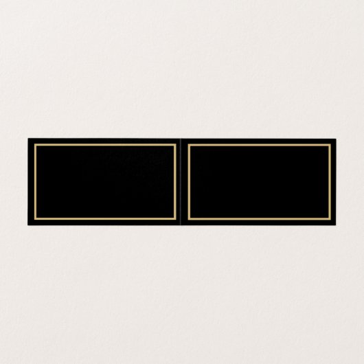 Gold Script Typografie Black Table Numbers Kaart (Binnenkant ongevouwen)
