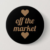 Gold Script Uit de markt Button (Voorkant)